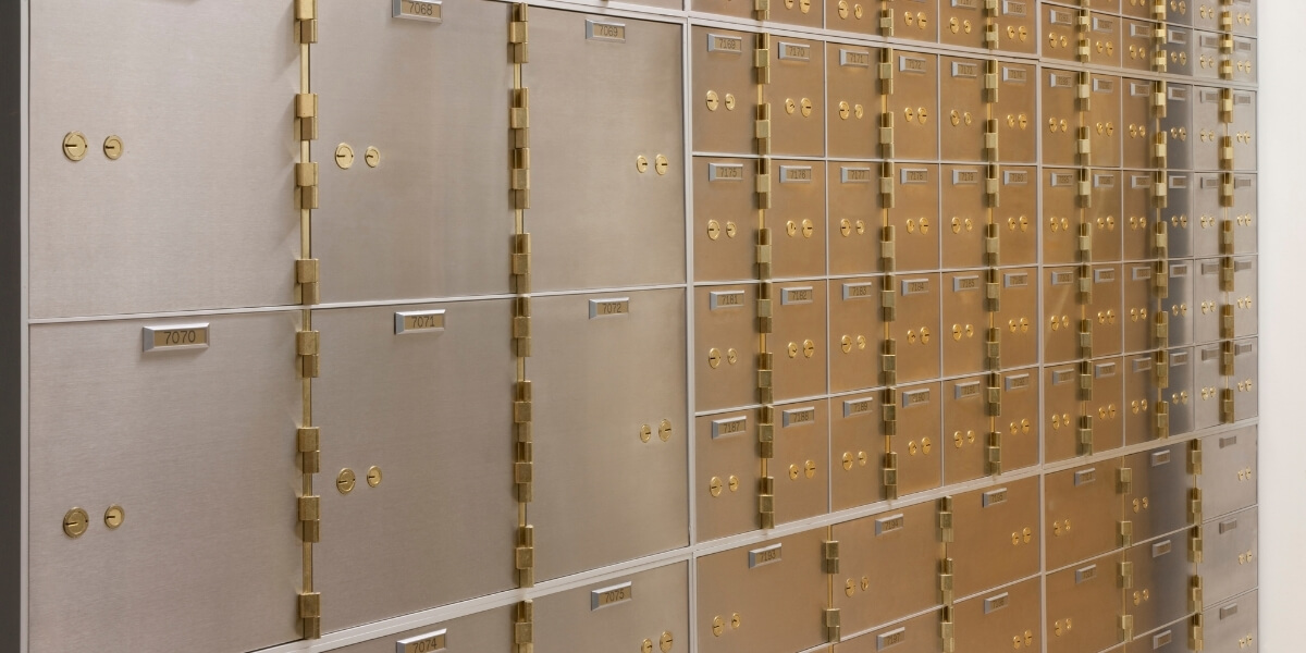 a safe deposit box