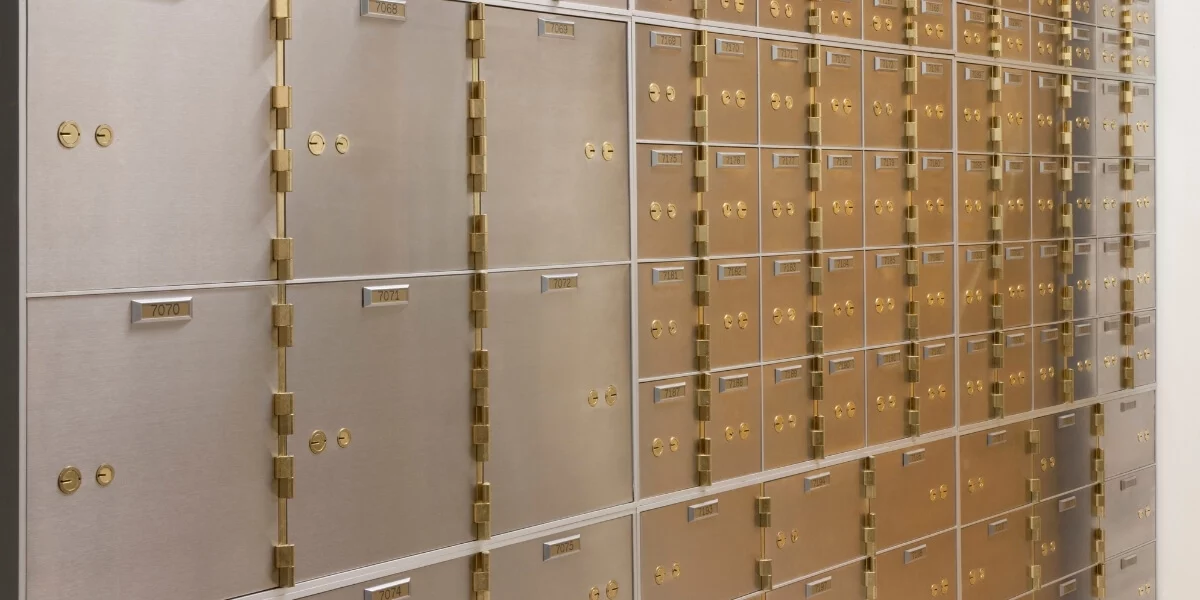 a safe deposit box